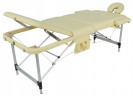 Стол массажный складной алюминиевый JFAL01A 3-секционный бежевый