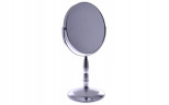 Зеркало косметическое Weisen B7"8088 S3/C Silver наст кругл 2-стор 5-кр.ув.18 см с крист