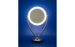 Зеркало косметическое Weisen ED19MTSN-SCL настольное 2-стор 10-кр.ув.19 см с LED-подсветкой 4 АА бат